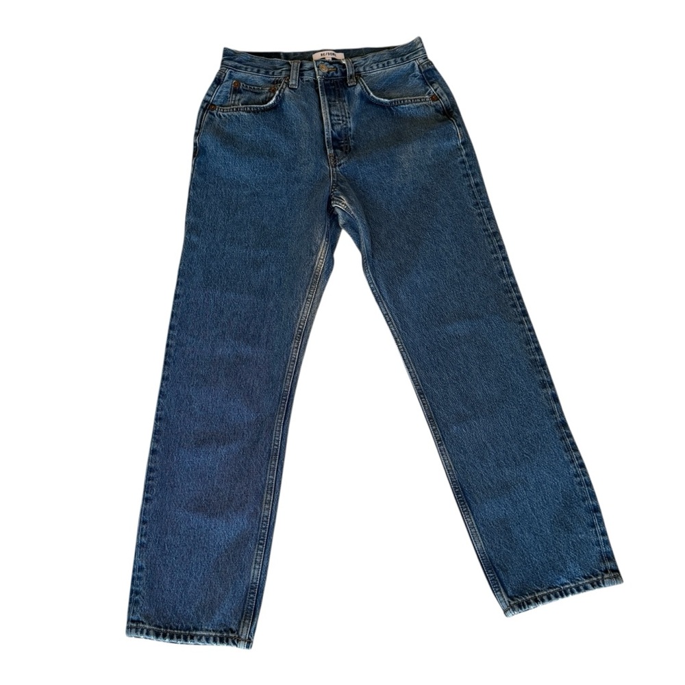 Re/Done 70S Stove Pipe Denim Age 20 Straight Blue Jeans Size 26